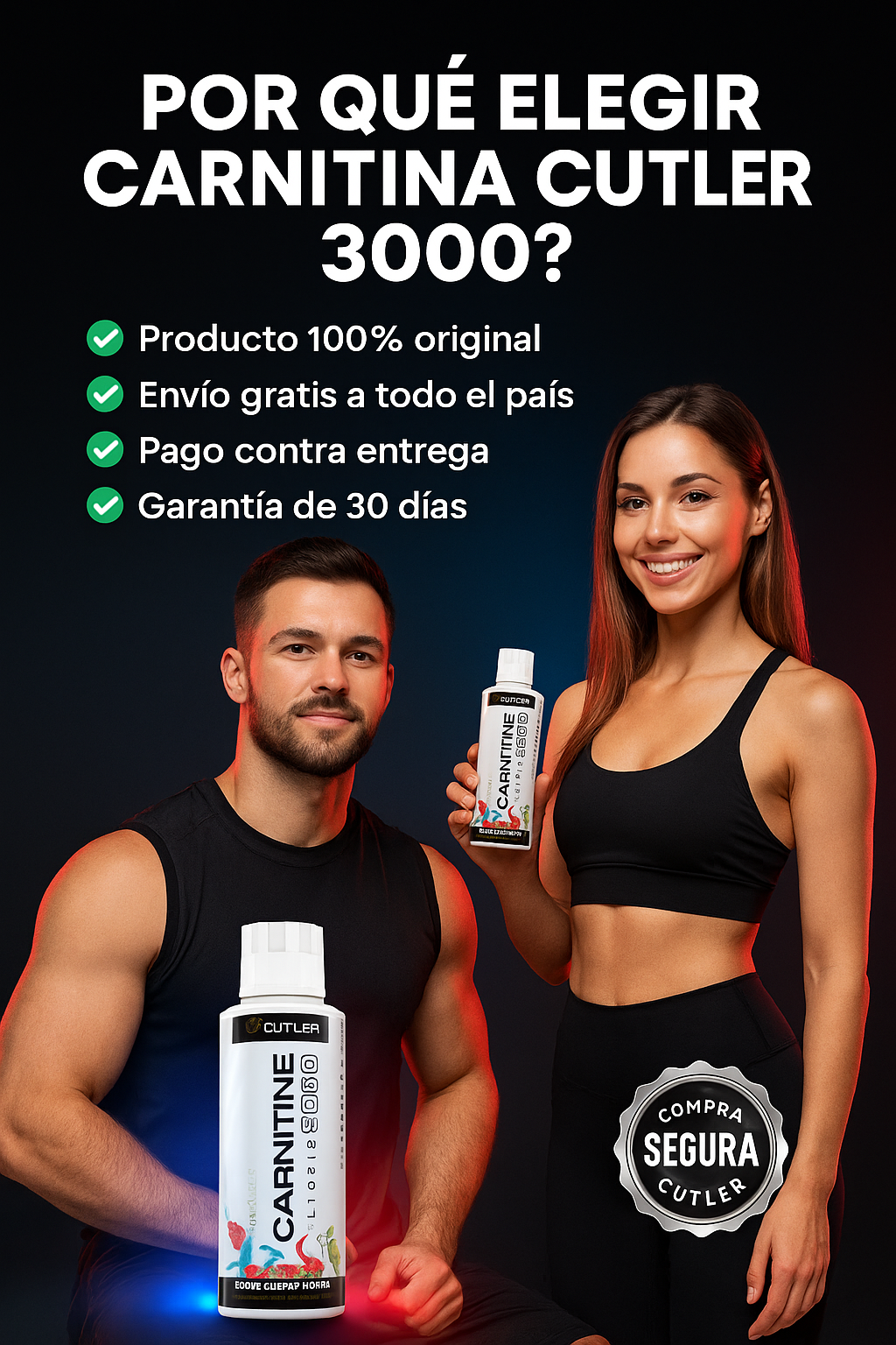 Carnitina 3000 DE CUTLER– Suplemento para energía y quema de grasa en Colombia
